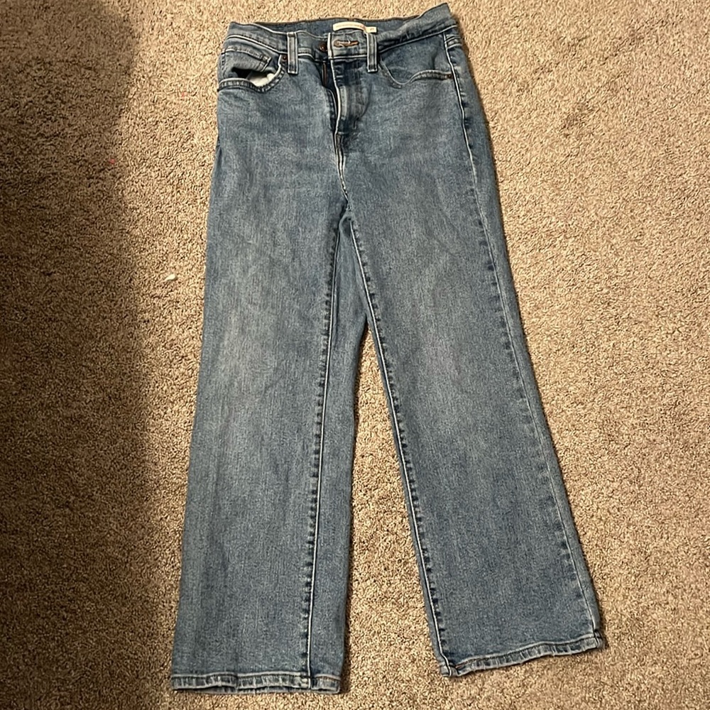 Levi High waisted crop flare